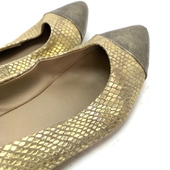 Kenneth Cole REACTION Gold Flats Slip On Shoes 7.5 - Picture 4 of 16